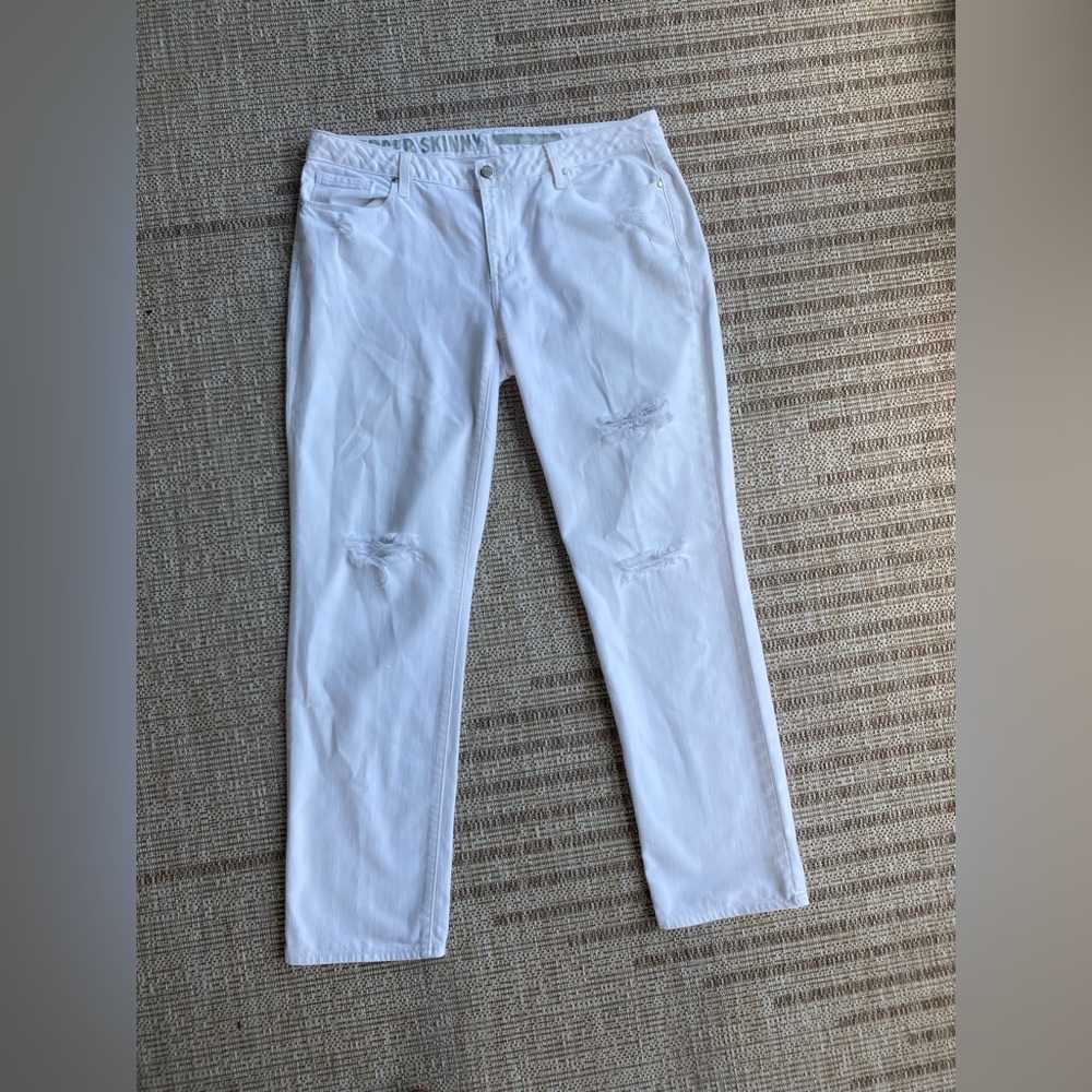 DKNY mercer skinny white jeans in size 14
